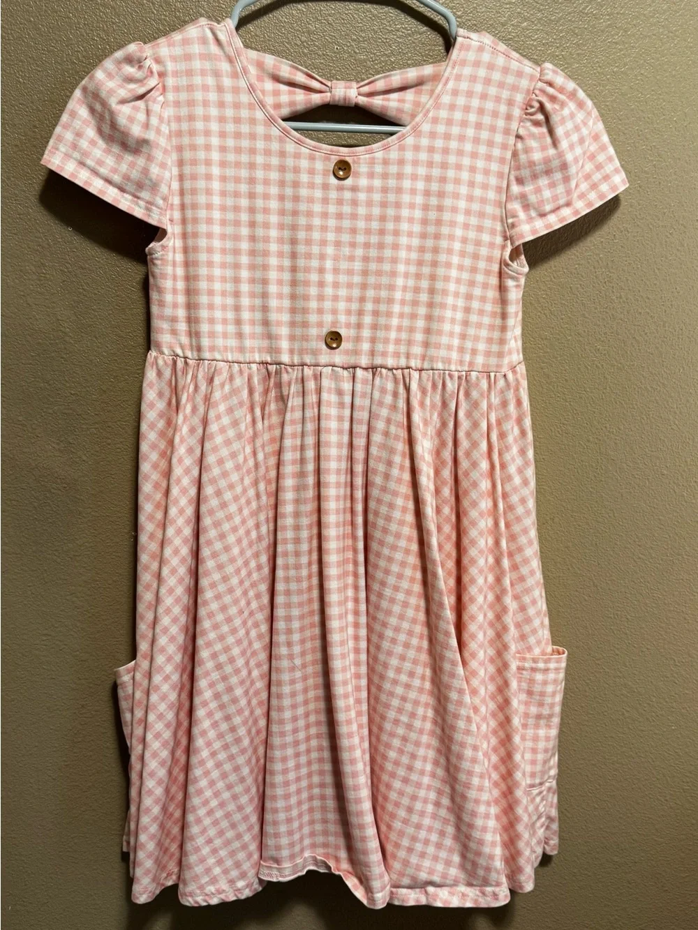 Sweet Honey Pink Gingham Dress Size 12